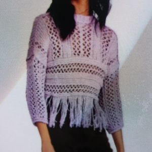 Free people higher  love sweater! Color soft lilac